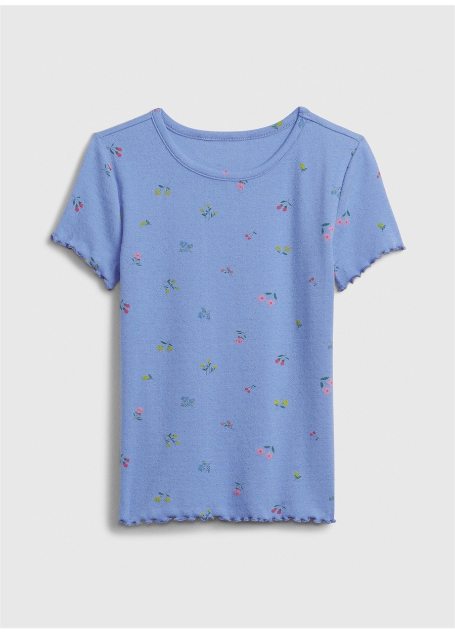 Gap Düz Mavi Kız Çocuk T-Shirt 870417