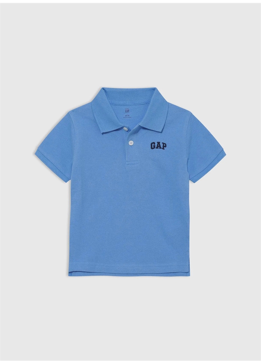 Gap Düz Mavi Bebek Polo T-Shirt 572587-B