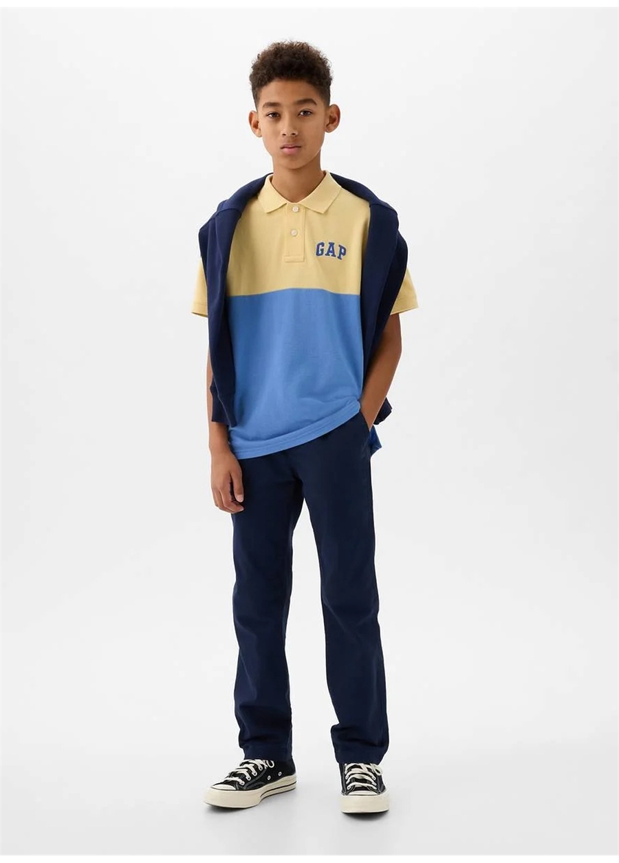 Gap Düz Mavi Erkek Polo T-Shirt 885764