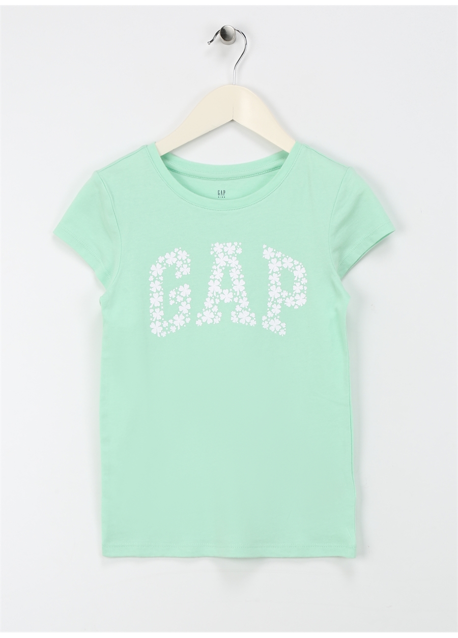 Gap Desenli Yeşil Kız Çocuk T-Shirt 886017