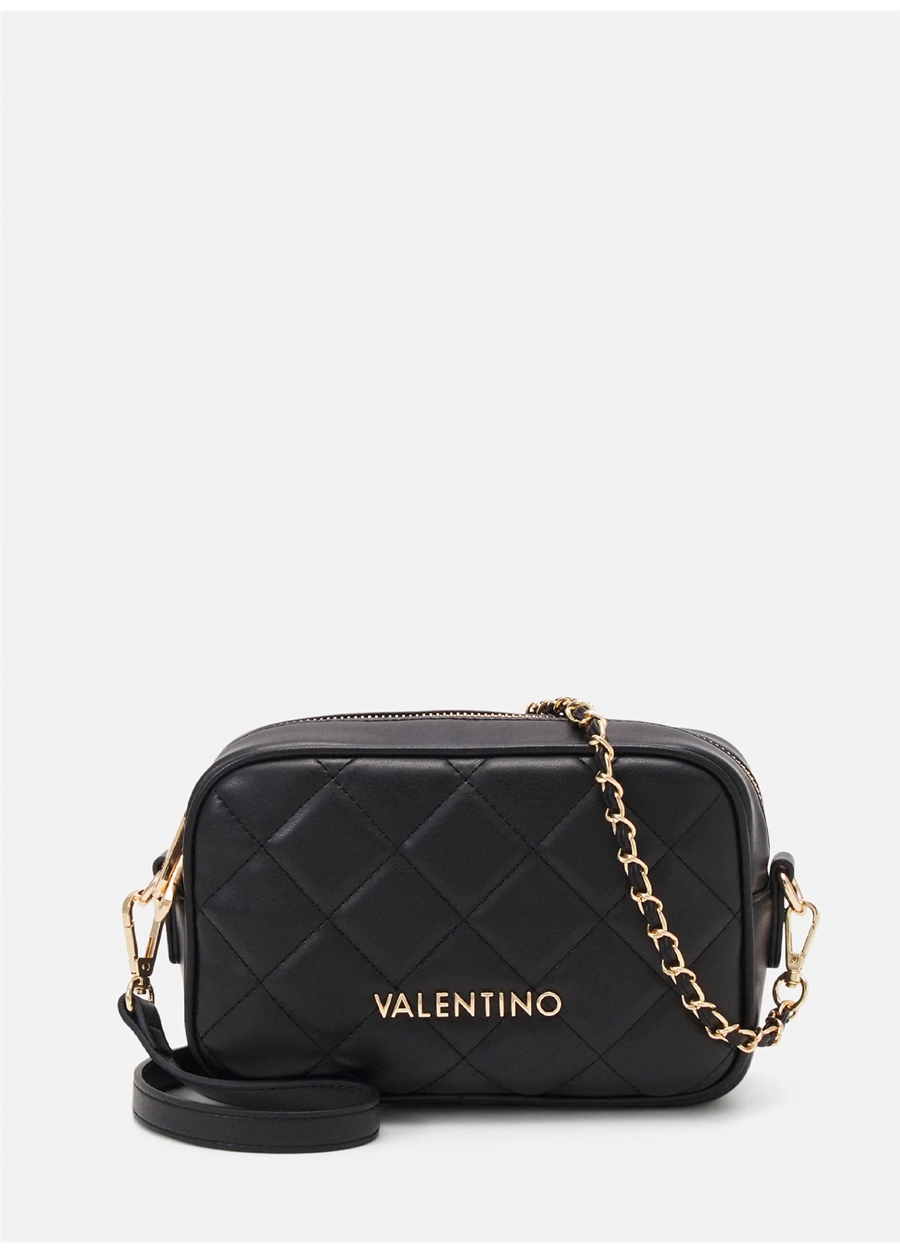 Valentino Siyah Kadın 7X20x13 Cm Çapraz Çanta VBS3KK51R550_0