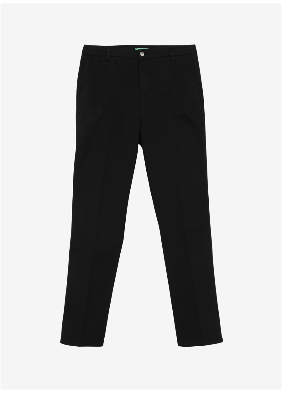 Benetton Yüksek Bel Normal Siyah Kadın Pantolon 4GD7DF061