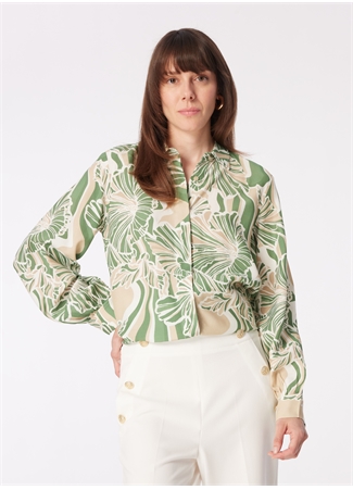 Pierre Cardin Gömlek Yaka Yeşil Kadın Tunik WOLK