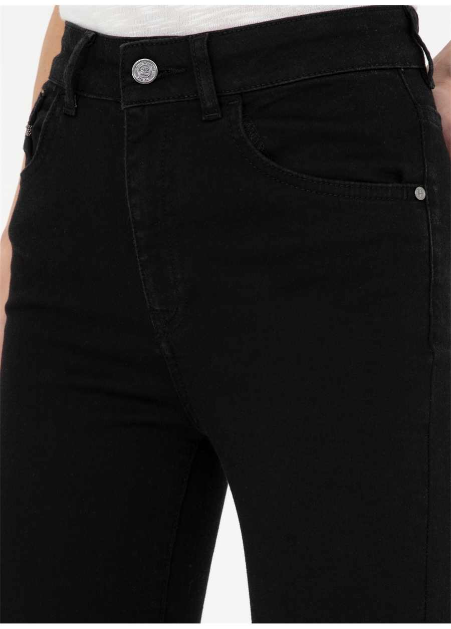 Pierre Cardin Yüksek Bel Dar Paça Skinny Fit Siyah Kadın Denim Pantolon YUNA-BLACK_5