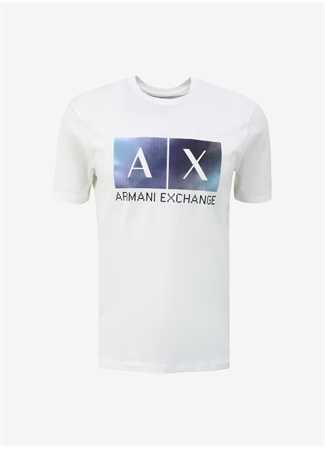 Armani Exchange Bisiklet Yaka Baskılı Kırık Beyaz Erkek T-Shirt 3DZTJB ZJBYZ 1116_5