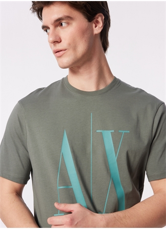 Armani Exchange Bisiklet Yaka Baskılı Yeşil Erkek T-Shirt 8NZTPA ZJH4Z 1888_0