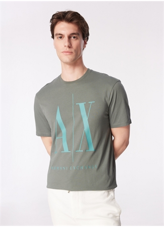 Armani Exchange Bisiklet Yaka Baskılı Yeşil Erkek T-Shirt 8NZTPA ZJH4Z 1888_2