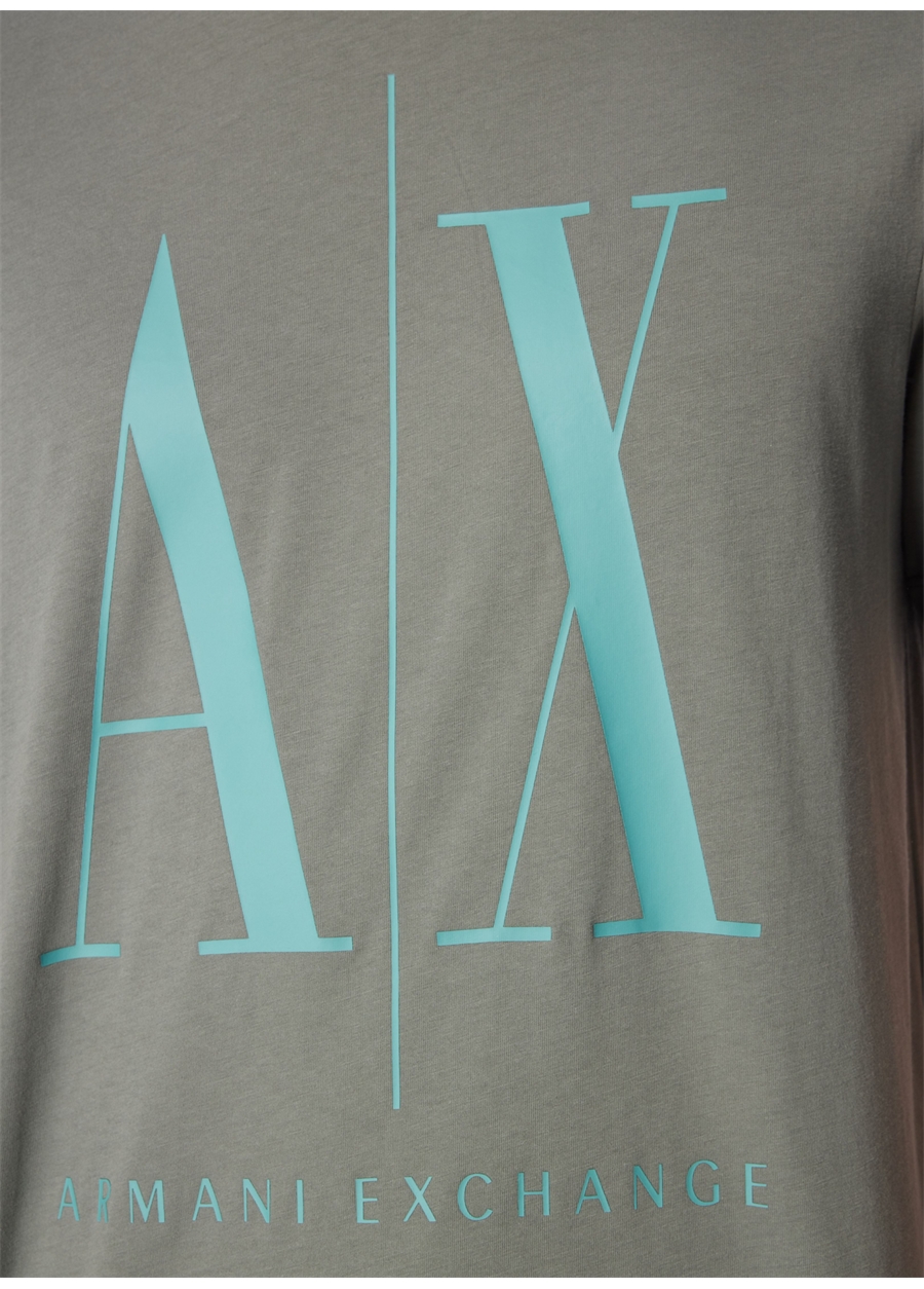 Armani Exchange Bisiklet Yaka Baskılı Yeşil Erkek T-Shirt 8NZTPA ZJH4Z 1888_3