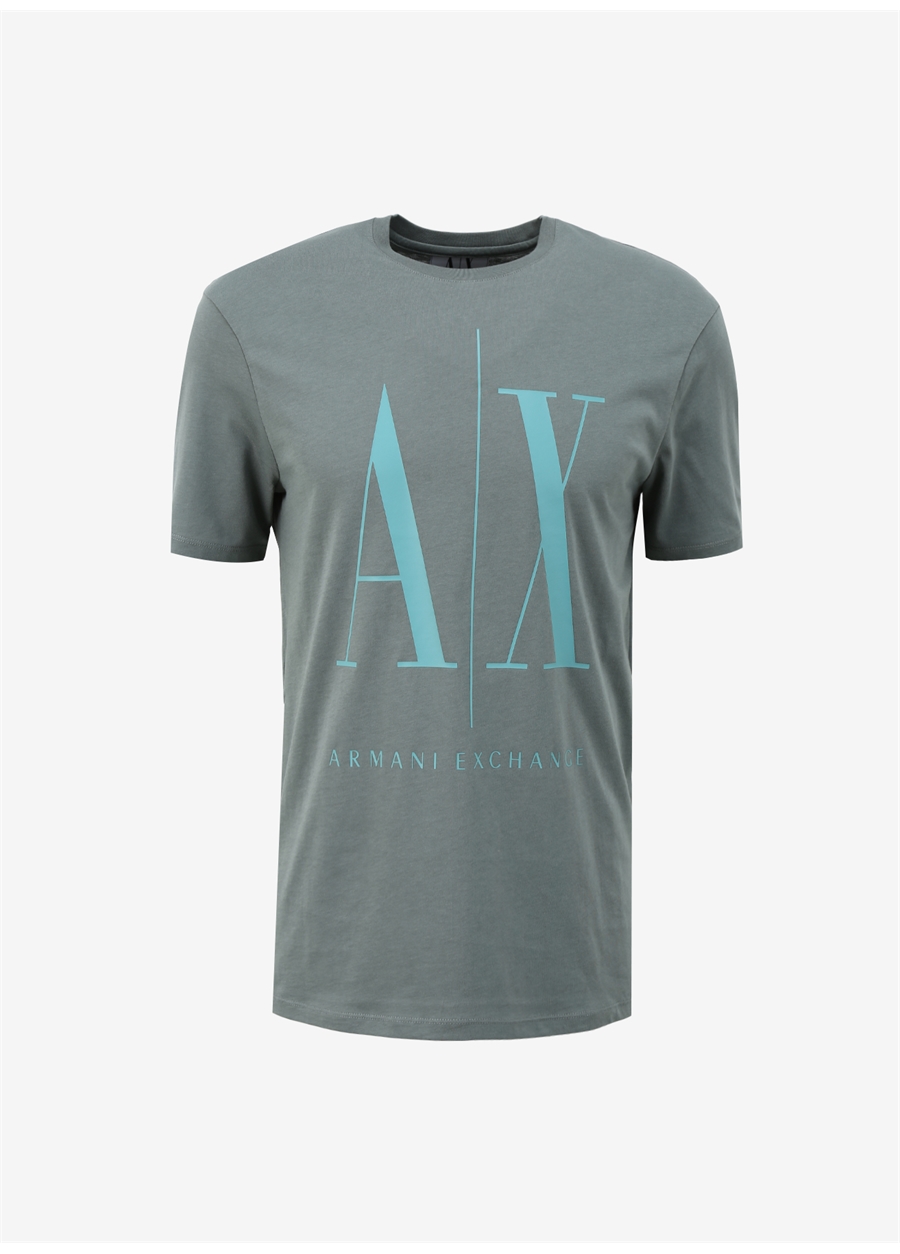 Armani Exchange Bisiklet Yaka Baskılı Yeşil Erkek T-Shirt 8NZTPA ZJH4Z 1888_5