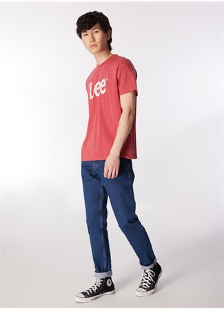 Lee Bisiklet Yaka Bordo Erkek T-Shirt LM58205473B89 Bisiklet Yaka T-Shirt_1