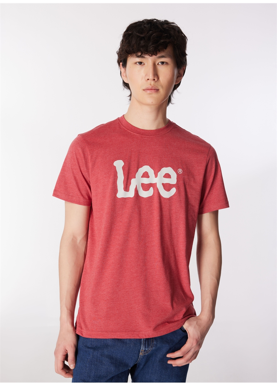 Lee Bisiklet Yaka Bordo Erkek T-Shirt LM58205473B89 Bisiklet Yaka T-Shirt_2