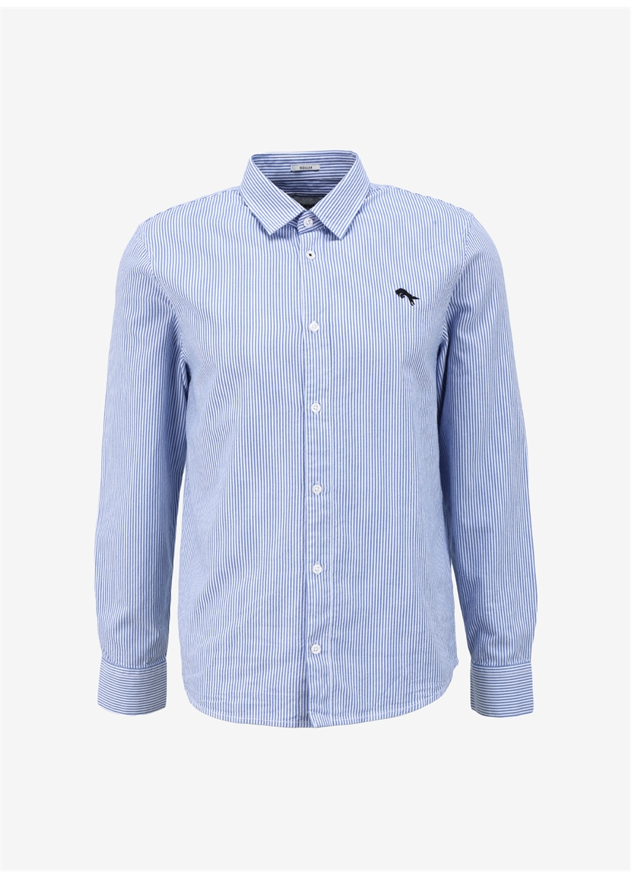 Wrangler Regular Fit Mavi Erkek Gömlek W5A2205580X05 Uzun Kollu Gömlek