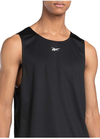 Reebok 100075727 BB MESH TANK Siyah Erkek V Yaka Slim Fit Atlet_1