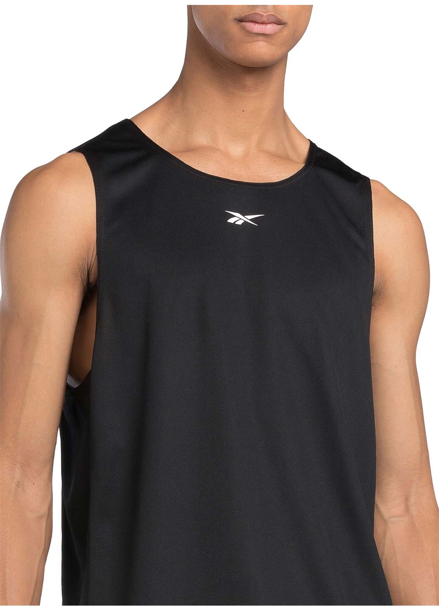 Reebok 100075727 BB MESH TANK Siyah Erkek V Yaka Slim Fit Atlet_1