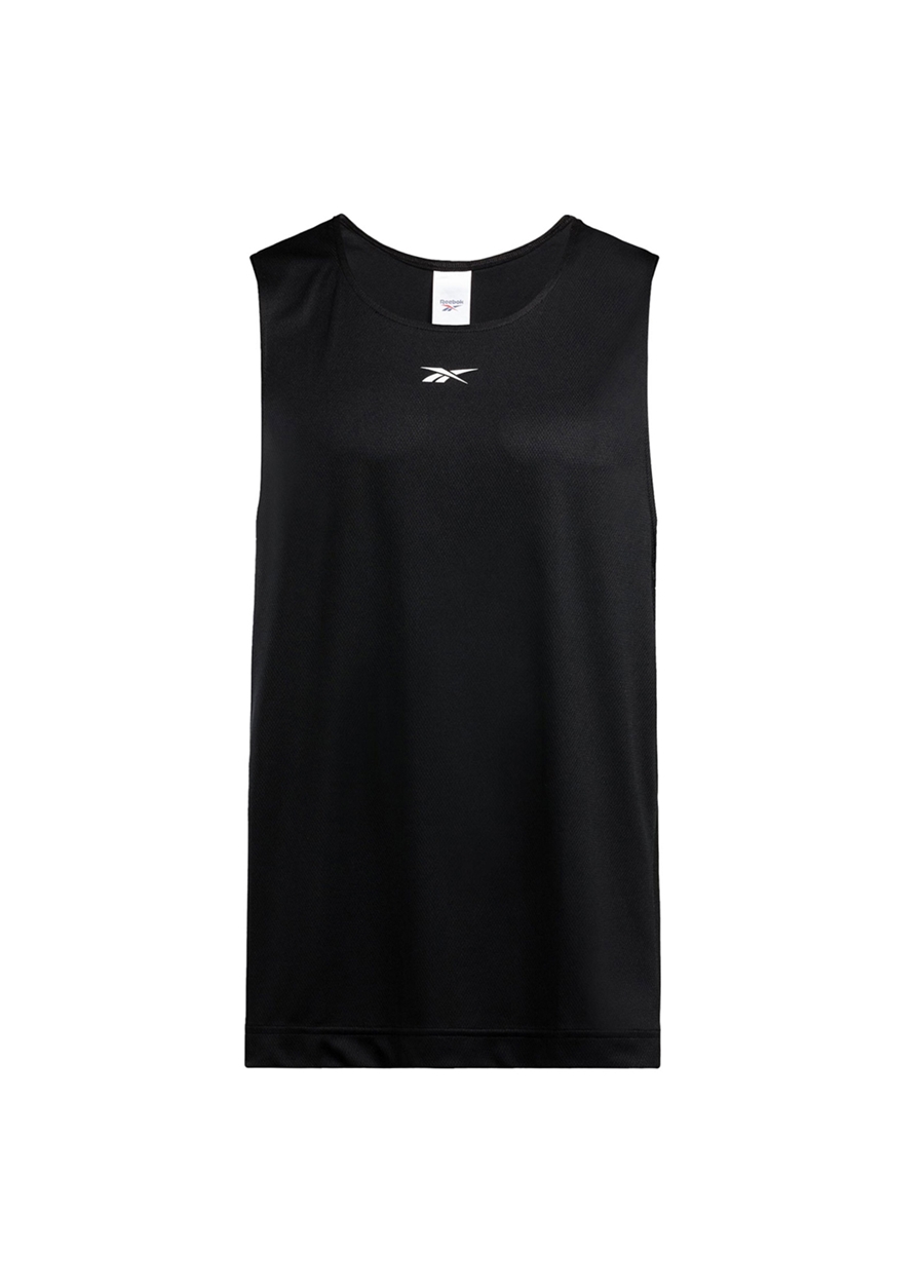 Reebok 100075727 BB MESH TANK Siyah Erkek V Yaka Slim Fit Atlet_4