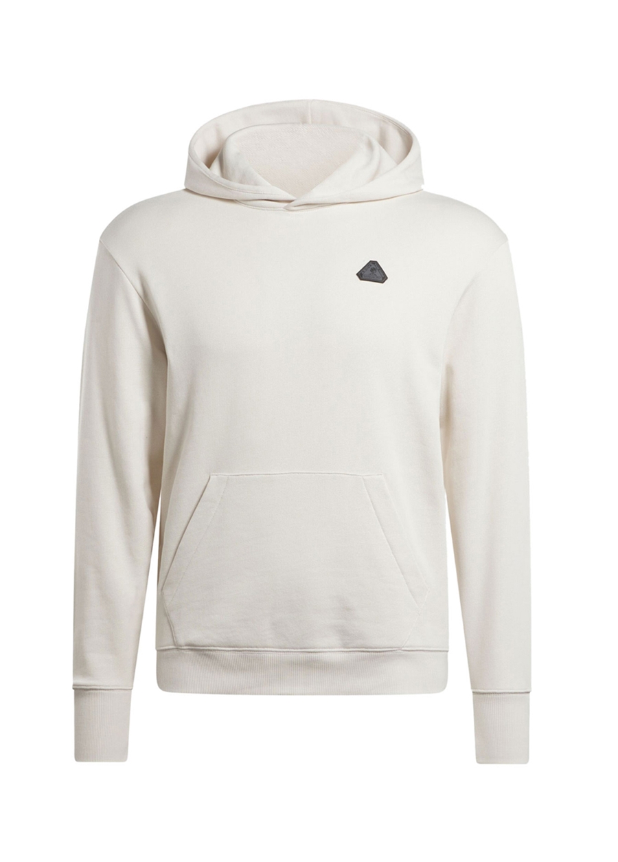 Reebok 100075814 ATR HOOPWEAR HOODIE Ekru Erkek Yuvarlak Yaka Standart Fit Sweatshirt_4