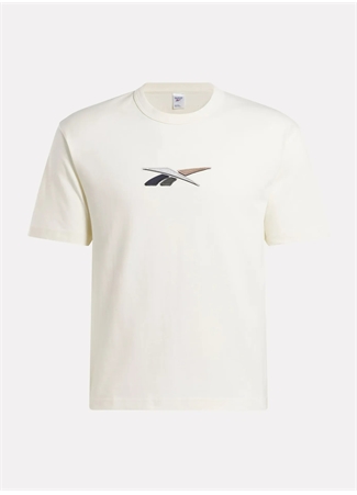 Reebok 100075550 CL NO DYE UNIFORM TEE Kırık Beyaz Erkek Yuvarlak Yaka Normal Kalıp T-Shirt_3