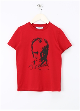 Limon Baskılı Kırmızı Unisex Çocuk T-Shirt MSA-24