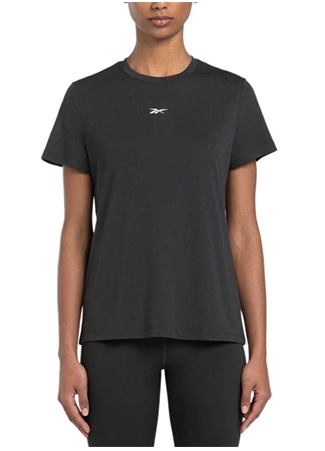 Reebok 100075423 ID TRAIN SUPREMIUM TEE Siyah Kadın Yuvarlak Yaka Standart Fit T-Shirt_1