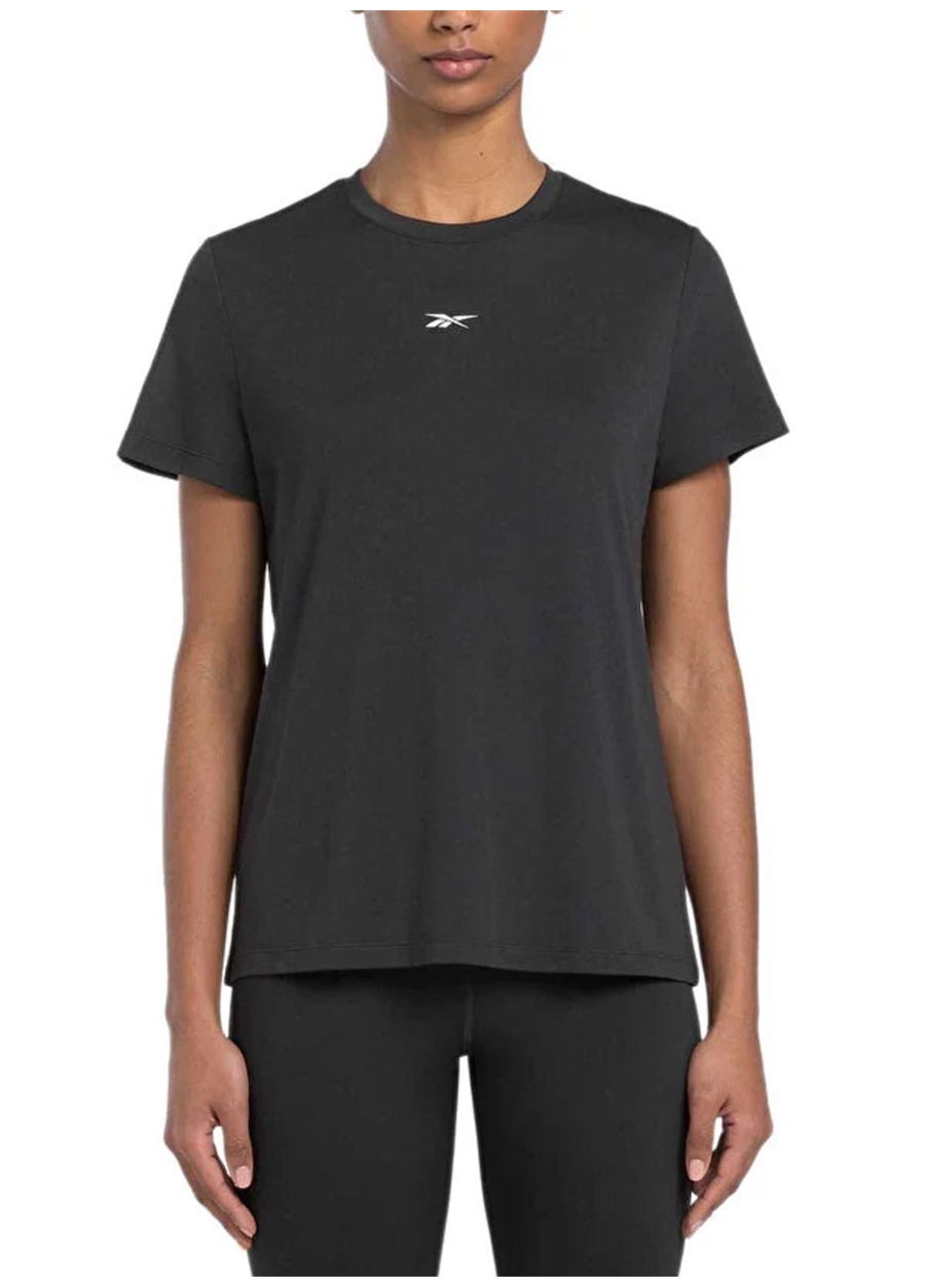 Reebok 100075423 ID TRAIN SUPREMIUM TEE Siyah Kadın Yuvarlak Yaka Standart Fit T-Shirt_1