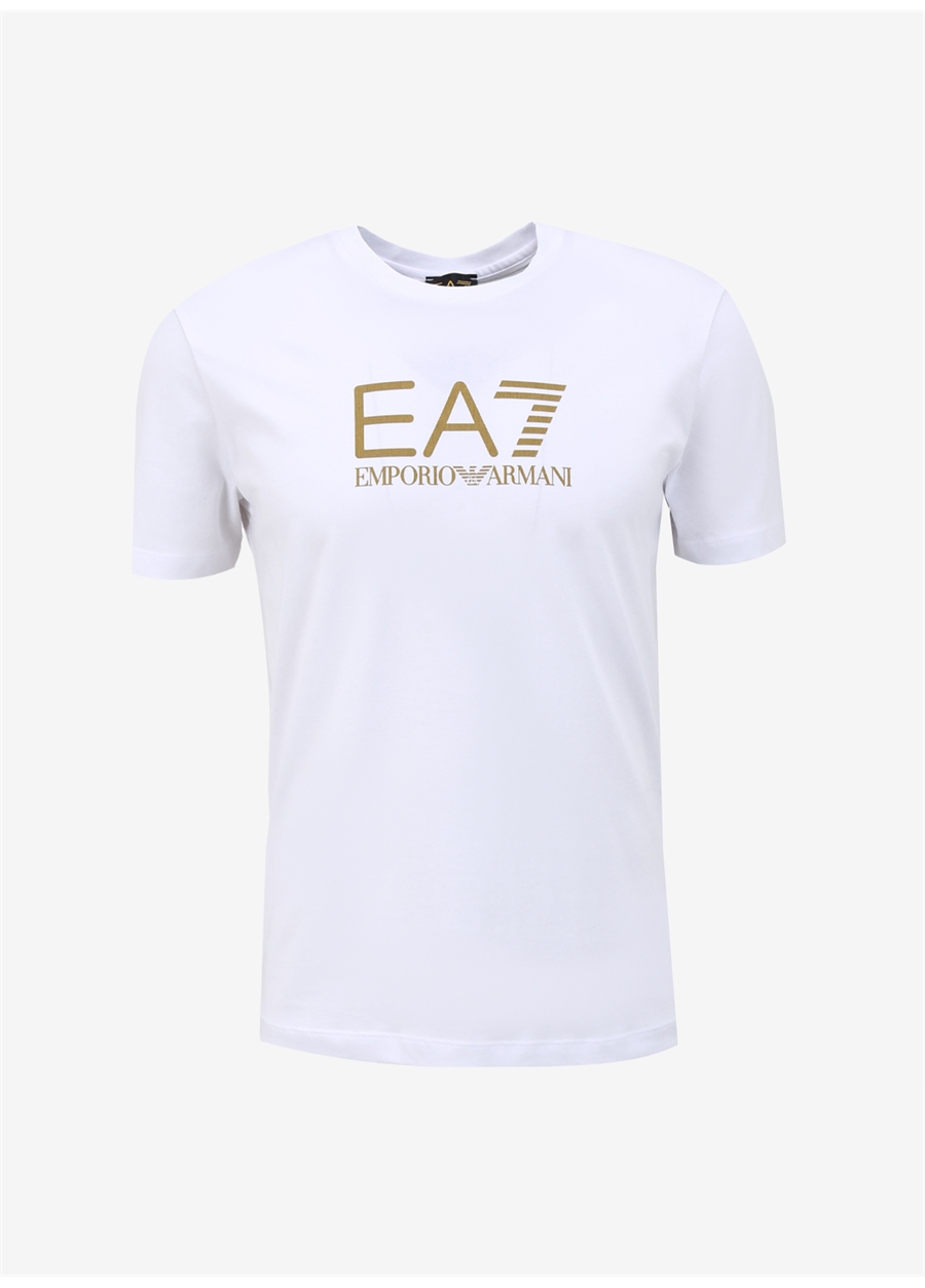 EA7 Bisiklet Yaka Beyaz Erkek T-Shirt 3DPT08PJM9Z_0