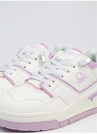 Benetton Beyaz - Lila Kadın Sneaker BNI-10082_1