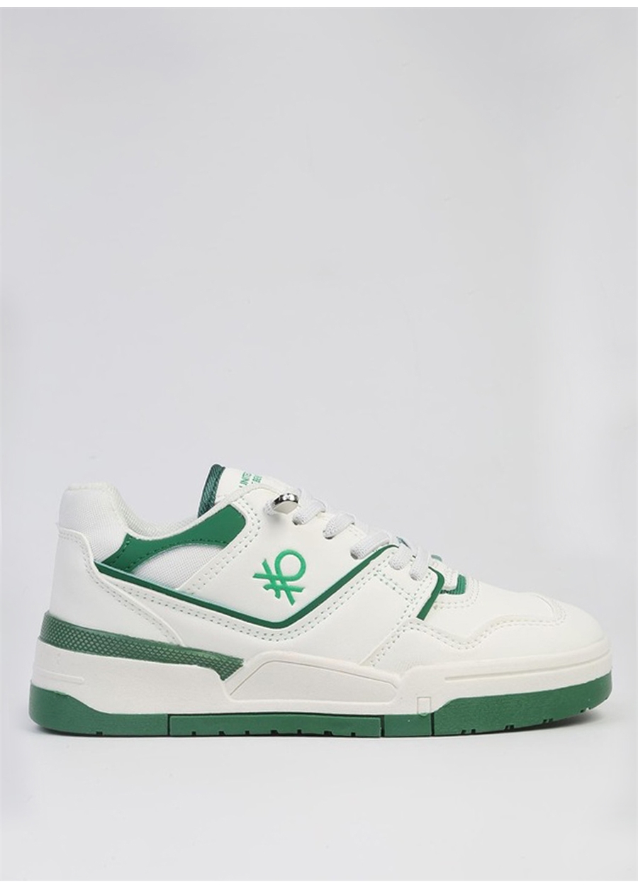 Benetton Beyaz - Yeşil Erkek Sneaker BNI-10082