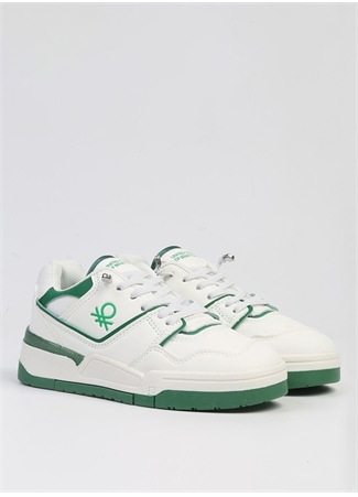 Benetton Beyaz - Yeşil Erkek Sneaker BNI-10082_2