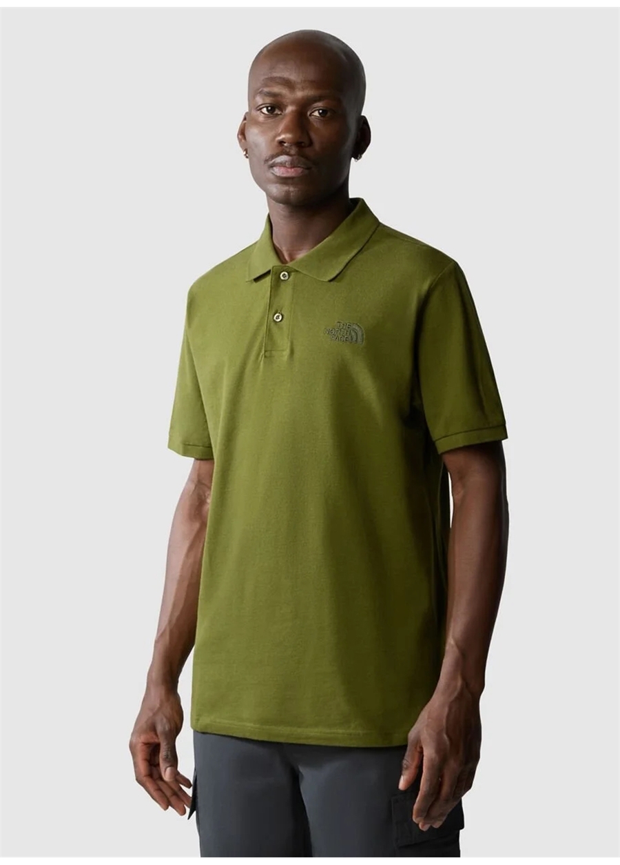The North Face Yeşil Erkek Standart Fit Polo T-Shirt NF00CG71PIB1_M POLO PIQUET-EU