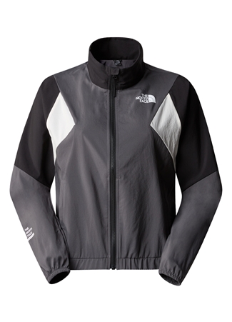 The North Face Gri Kadın Kapüşon Yaka Rüzgarlık NF0A87FM3OD1_W MA WIND TRACK TOP_3