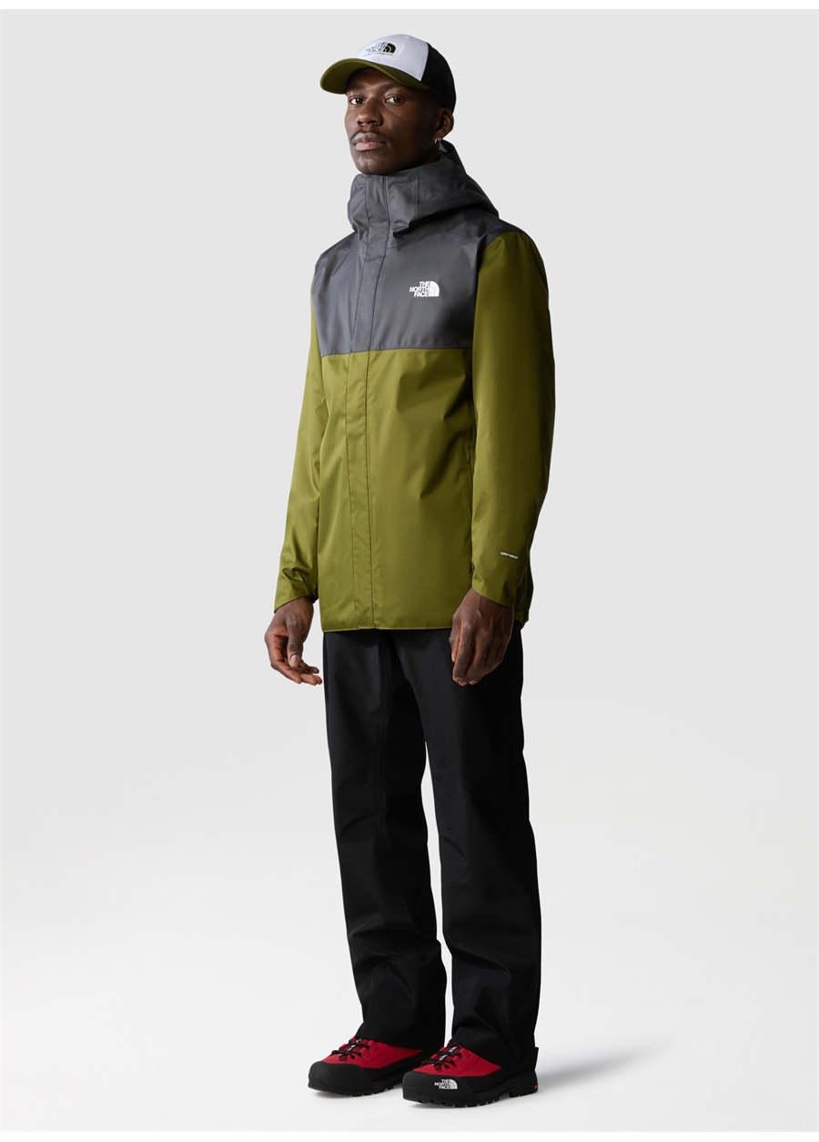 The North Face Yeşil Erkek Kapüşon Yaka Yağmurluk NF0A3YFMWOG1_M QUEST ZIP-IN JACKET_1