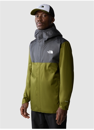 The North Face Yeşil Erkek Kapüşon Yaka Yağmurluk NF0A3YFMWOG1_M QUEST ZIP-IN JACKET_2