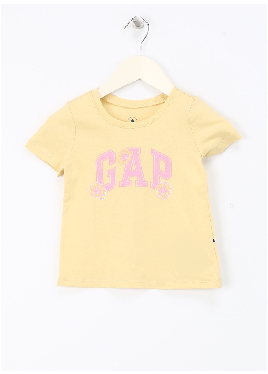 Gap Düz Sarı Kız Çocuk T-Shirt 862085