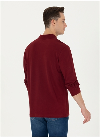 U.S. Polo Assn. Polo Yaka Bordo Erkek Sweatshırt GTP01SK023_5