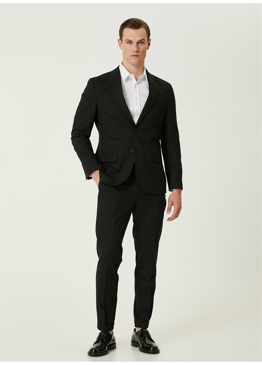 Network Normal Bel Slim Fit Siyah Erkek Takım Elbise 1090708_0