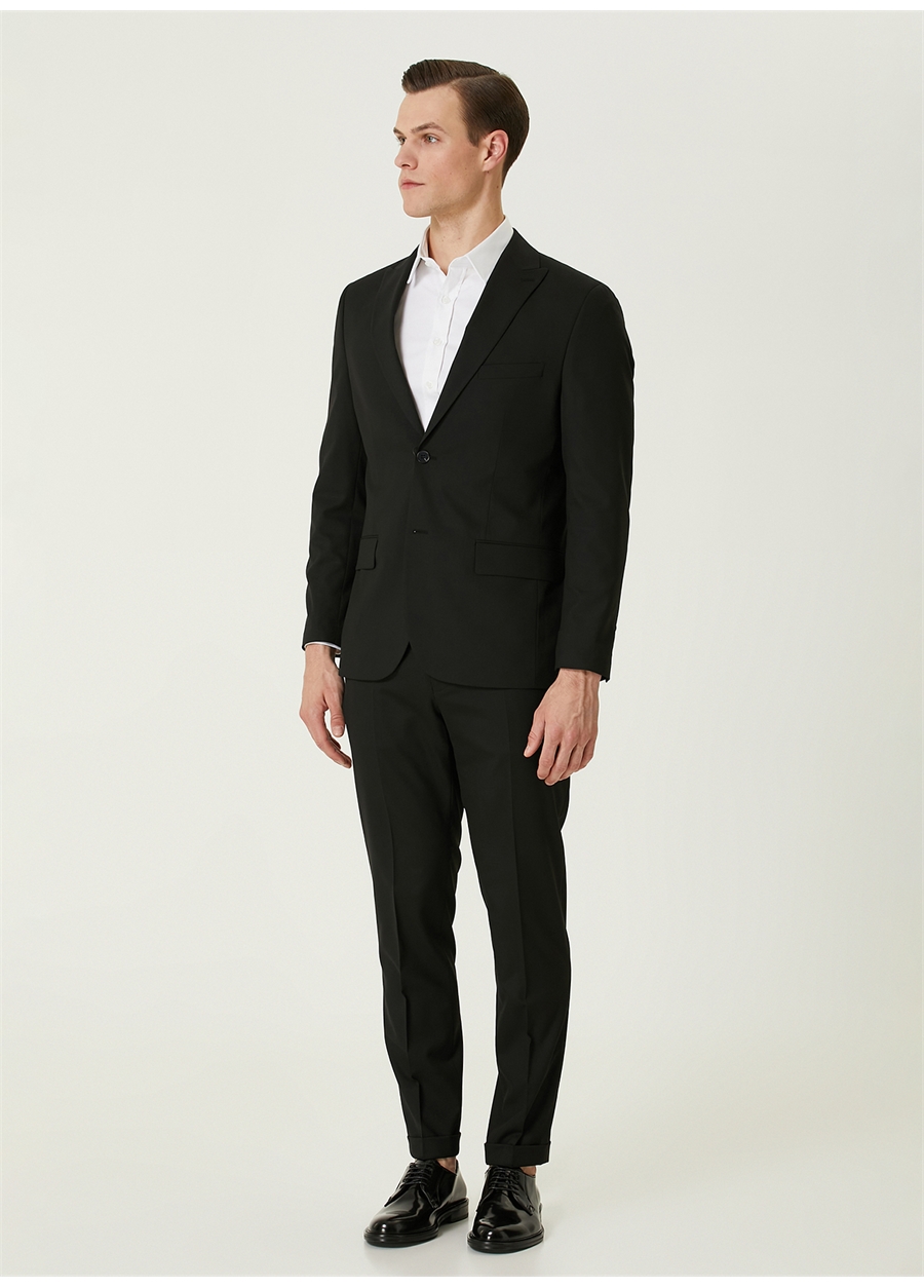 Network Normal Bel Slim Fit Siyah Erkek Takım Elbise 1090708_3