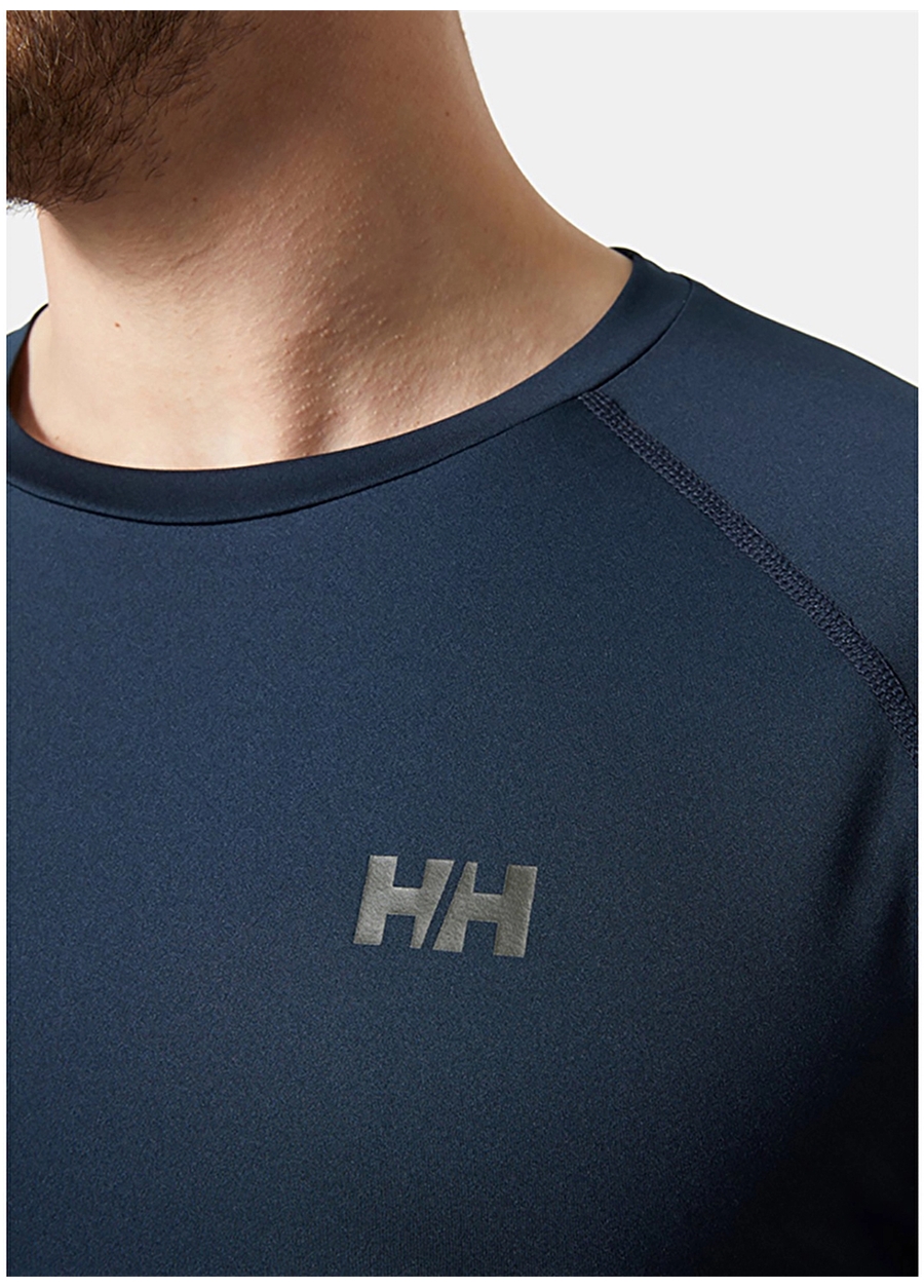 Helly Hansen Lacivert Erkek Bisiklet Yaka Normal Kalıp T-Shirt HHA.34418_HP OCEAN 2.0_1