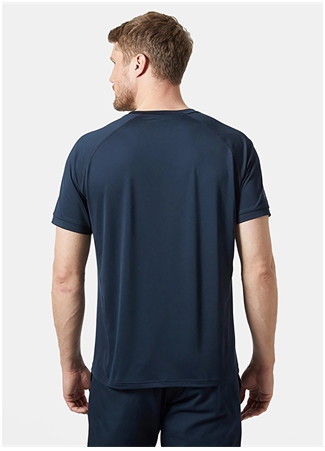 Helly Hansen Lacivert Erkek Bisiklet Yaka Normal Kalıp T-Shirt HHA.34418_HP OCEAN 2.0_3