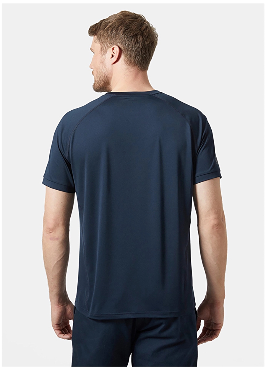 Helly Hansen Lacivert Erkek Bisiklet Yaka Normal Kalıp T-Shirt HHA.34418_HP OCEAN 2.0_3