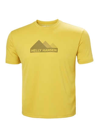 Helly Hansen Sarı Erkek Bisiklet Yaka Normal Kalıp Baskılı T-Shirt HHA.63088_HH TECH GRAPHIC_3