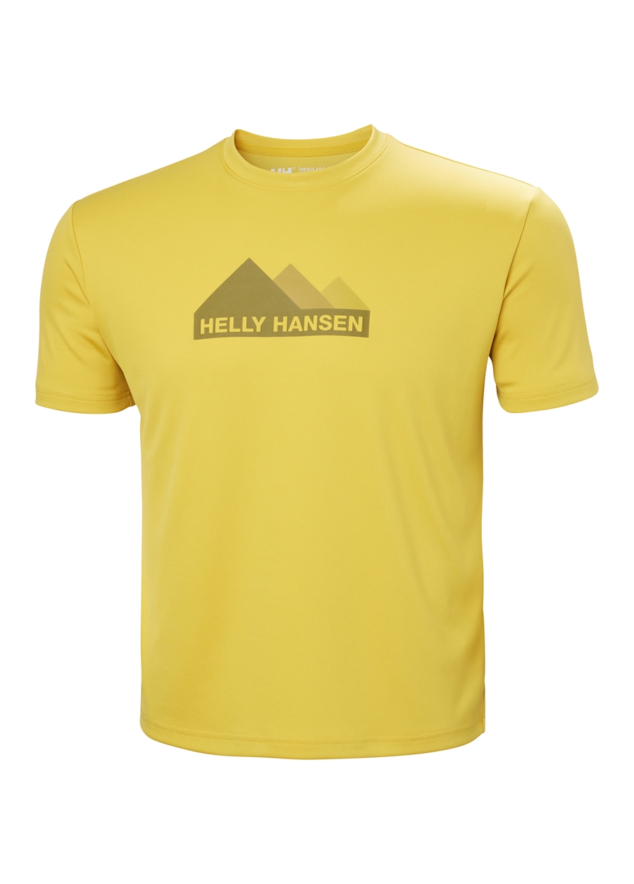 Helly Hansen Sarı Erkek Bisiklet Yaka Normal Kalıp Baskılı T-Shirt HHA.63088_HH TECH GRAPHIC_3