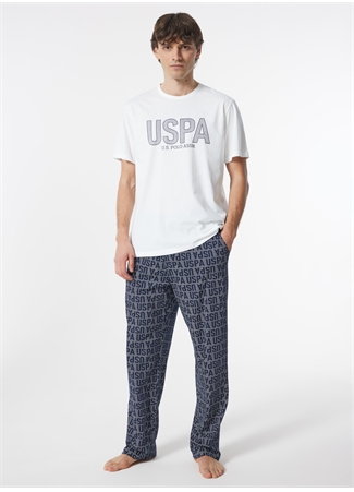 U.S. Polo Assn. Ekru Erkek Pijama Takımı 3'Lu Paket Pijama Ta_0