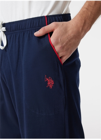 U.S. Polo Assn. Beyaz Erkek Pijama Takımı Tshirt Sort Takim_6