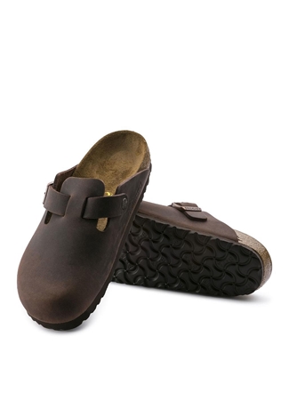 Birkenstock Koyu Kahve Erkek Deri Terlik BOSTON_1