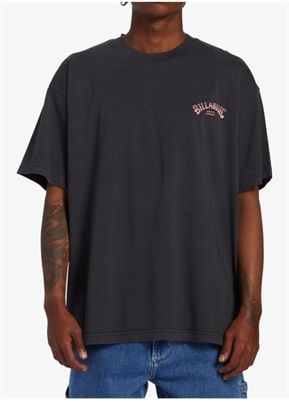 Billabong Siyah Erkek Bisiklet Yaka Oversized Desenli T-Shirt ABYZT02276_COLLISION TEES