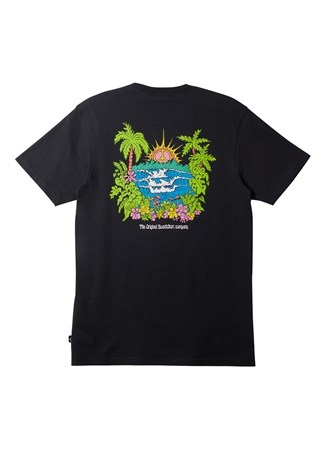 Quiksilver Siyah Erkek O Yaka Normal Kalıp Baskılı T-Shirt AQYZT09543_ISLAND SUNRISE MOE_3