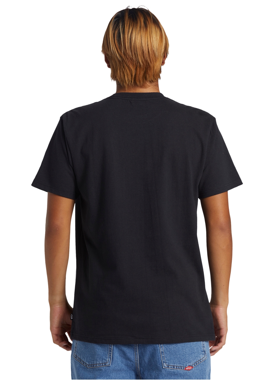 Quiksilver Siyah Erkek O Yaka Standart Fit Baskılı T-Shirt AQYZT09546_THORN BADGE SS STN_1