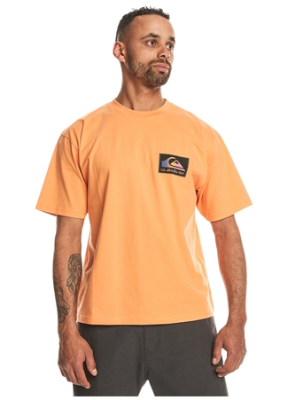 Quiksilver Turuncu Erkek O Yaka Standart Fit Baskılı T-Shirt EQYZT07605_BACK FLASH SS_0