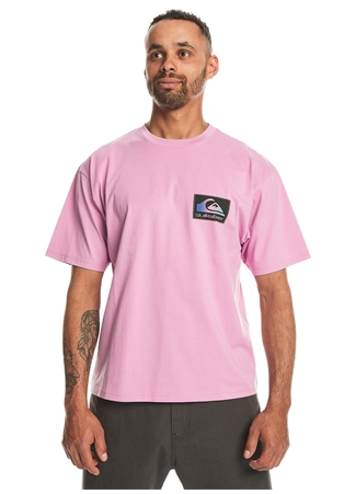 Quiksilver Pembe Erkek O Yaka Standart Fit Baskılı T-Shirt EQYZT07605_BACK FLASH SS