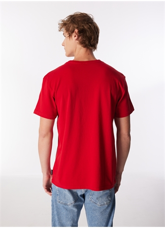 Quiksilver Kırmızı Erkek O Yaka Normal Kalıp Baskılı T-Shirt AQYZT09604_QS PETROGLYPH LOGO DNA_4